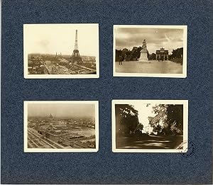 France, Paris, la tour Eiffel, Arc de triomphe du Carrousel, vue panoramique