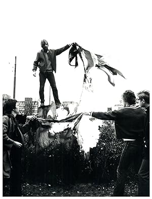 Manifestation contre la guerre au Vietnam à Cassel en Allemagne, novembre 1969