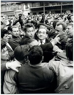 France, Manifestation de mai 1958. Pierre Mendès France