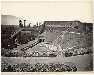 Italie, Pompéi, Pompei, théâtre tragique (érigé par Olcomio Rufo), fouilles de 1762