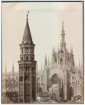 Italie, Milano, Chiesa di S. Gottardo, campanile con alle spalle il Duomo