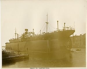 British Navy, Ship "Gracia" on Floating Dock