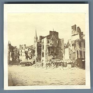 France, Paris, Place D'Armes bombardée par les prussiens