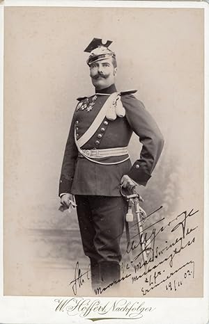 W. Höffert, Portrait d'un officier de l'armée Prusse à identifier, ca. 1900, vintage albumen prin...