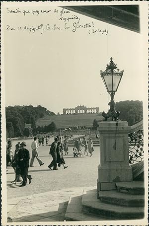 Autriche, La Gloriette, 1952, Vintage silver print