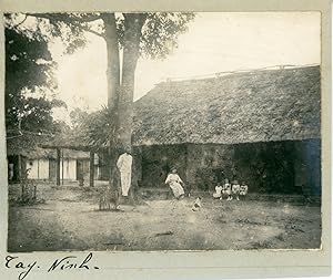 Indochine, Cochinchine, Tay Ninh, Maison d'une famille française, ca.1899, Vintage silver print