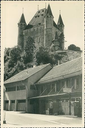 Suisse, Thoune, Le Château, ca.1949, Vintage silver print