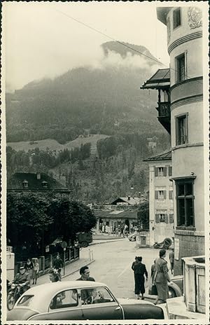 Allemagne, Bavière, Une rue de Buch, 1952, Vintage silver print