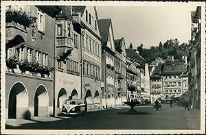 Autriche, Feldkirch, Rue marchande, 1949, Vintage silver print