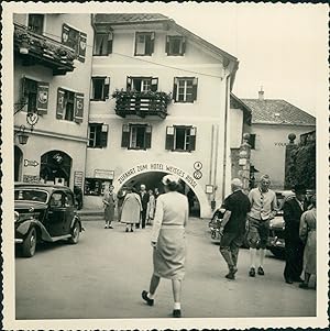 Autriche, Hôtel à St-Wolfgang, 1952, Vintage silver print