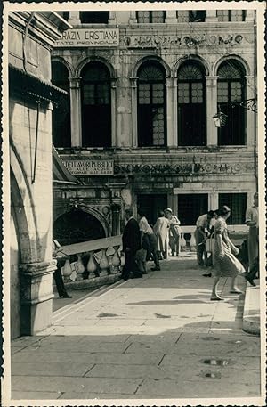 Italie, Venise, Escalier, ca.1952, Vintage silver print