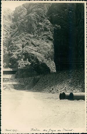 Suisse, Entrée des Gorges du Trient, 1949, Vintage silver print