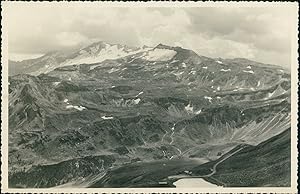 Autriche, Route du Grossglockner, Montagnes et le lac Fuscherlake, 1949, Vintage silver print
