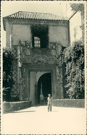 Espagne, Séville, l'Alcazar, ca.1950, Vintage silver print
