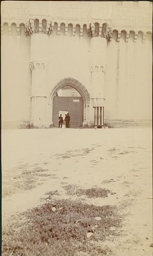 France, Annecy, La porte du château des Ducs de Genève, 1908, Vintage citrate print