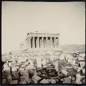Grèce, Athènes, Acropole, ca.1905, Vintage citrate print
