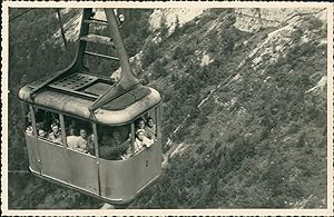 Autriche, Le téléphérique, 1952, Vintage silver print