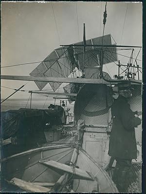 France, À bord du wContre-Torpilleur "Fourche", 1912, Vintage silver print