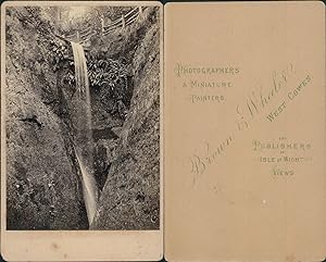 Great Britain, Isle of Wight, Shanklin Chine Falls, circa 1870