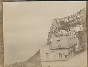 Italie, Capri, maisons, 1898, Vintage citrate print
