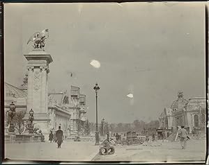 France, Paris, Exposition Universelle de 1900, Aménagement de la rue entre le Petit Palais et Gra...