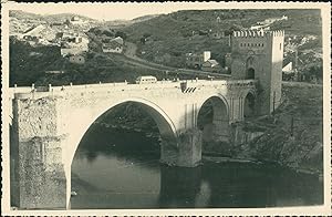 Espagne, Toledo, Pont romain de Alcántara, ca.1950, Vintage silver print