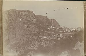 Italie, Capri, un village, 1898, Vintage citrate print