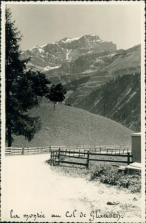 Suisse, Col du Klausen, La montée, 1949, Vintage silver print