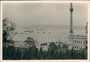 Turquie, Istanbul, Le Bosphore, ca.1940, Vintage silver print