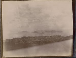 France, Marseille, Vue générale, prise depuis Notre Dame de la Garde, 1898, Vintage citrate print
