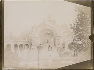 France, Paris, Exposition Universelle de 1900, Le palais de l'électricité , Vintage citrate print