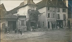France, Pyrénées, Salies-de-Béarn, Vestiges de la maison de Jeanne d'Albret, 1911, Vintage silver...