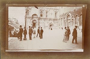 Italie, Venise, Église San Giovanni San Paolo, 1911, Vintage citrate print on carte postale paper