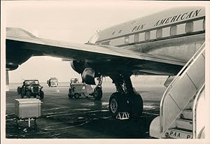 Turquie, Aéroport, Avion Pan American, ca.1940, Vintage silver print