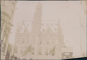 France, Paris, Exposition Universelle, Pavillon Belge, 1900, Vintage citrate print