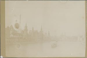 France, Paris, Exposition Universelle de 1900, Pavillons rue des Nations, Vintage citrate print