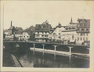 France, Strasbourg, restaurants, 1910, Vintage silver print