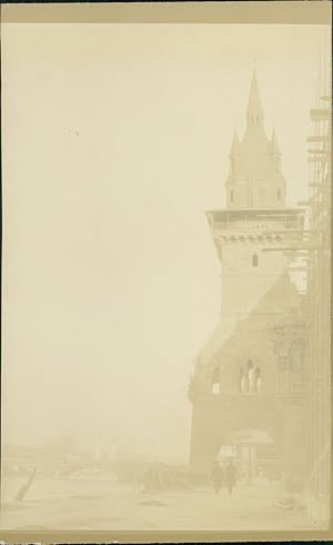 France, Paris, Exposition Universelle de 1900, Pavillon sur la Seine, Vintage citrate print