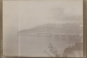 Italie, Baie de Sorrento, 1898, Vintage citrate print
