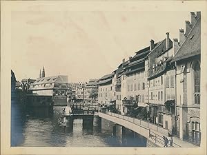 France, Strasbourg, vieux quartier, 1910, Vintage silver print