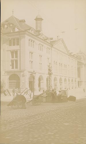 Suisse, Berne, Fontaine de l'Ogre, 1909, Vintage citrate print