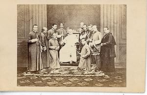 CDV, Italie, Vatican, le pape Pie IX entouré de ses cardinaux, circa 1870