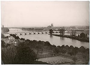 France, Rouen, vue panoramique sur les ponts et les quais de Seine
