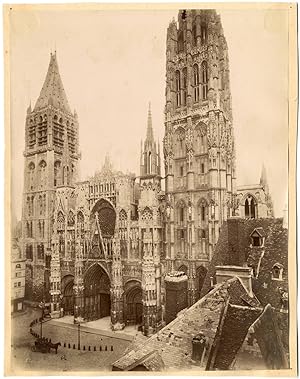 France, Rouen, la cathédrale Notre-Dame, vue générale