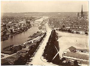 France, Rouen, vue panoramique sur le ville et la Seine