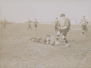 Match de football, ca.1900, Vintage citrate print