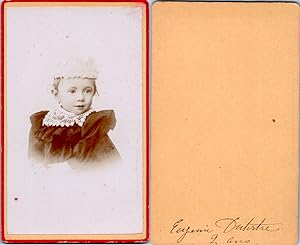 CDV Petite fille de 2 ans nommée Eugénie Dutertre, circa 1880