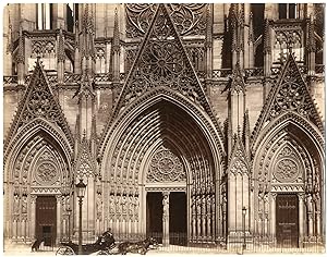 France, Rouen, abbaye Saint-Ouen, le portail, vue générale