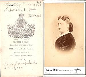 Reutlinger, Paris, Opéra, La cantatrine soprano Marie Sasse