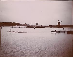 Pays Bas, Zaandam, vue générale, ca.1900, Vintage citrate print